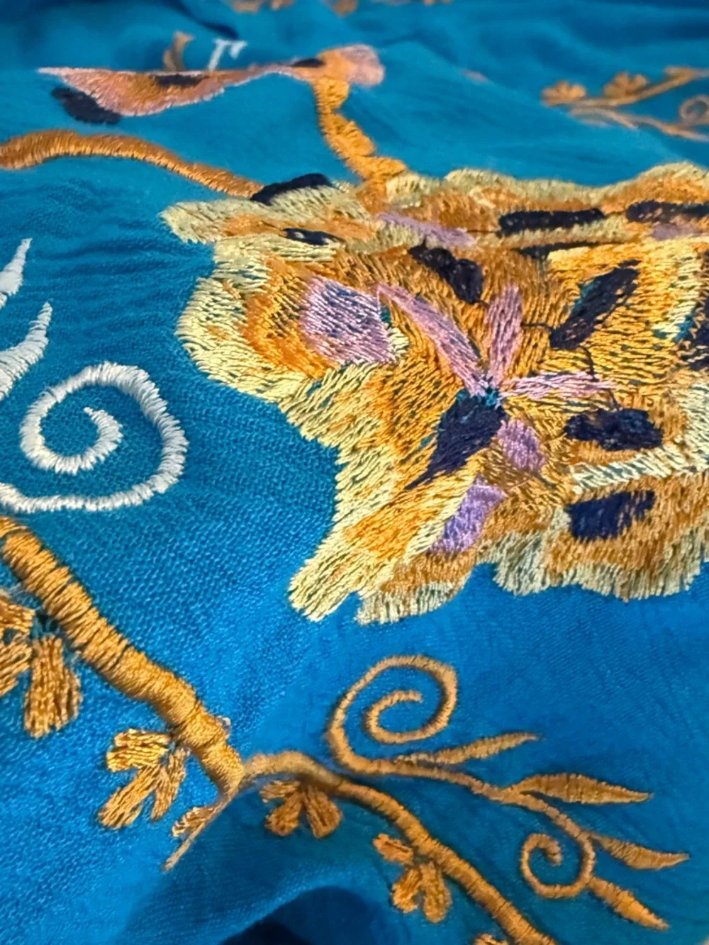Free People Cora Embroidery Mini Dress Blue Coachella Stagecoach Festival - Picture 7 of 13